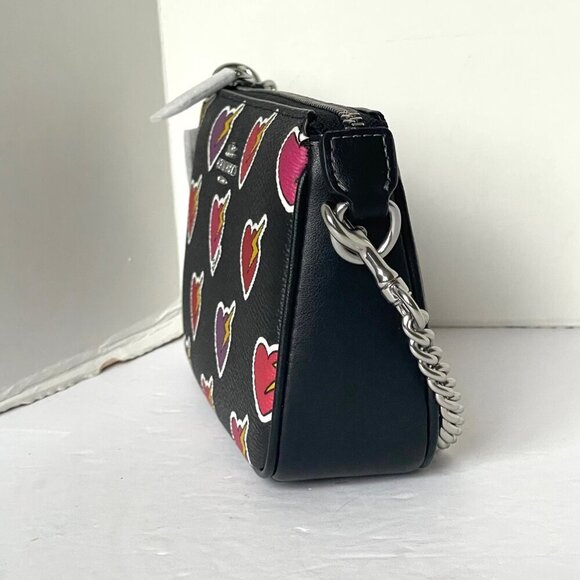 Coach Nolita 19 Shoulder Bag Heart Bolt Black Wristlet Clutch CW452 ORG PKG - Picture 6 of 12
